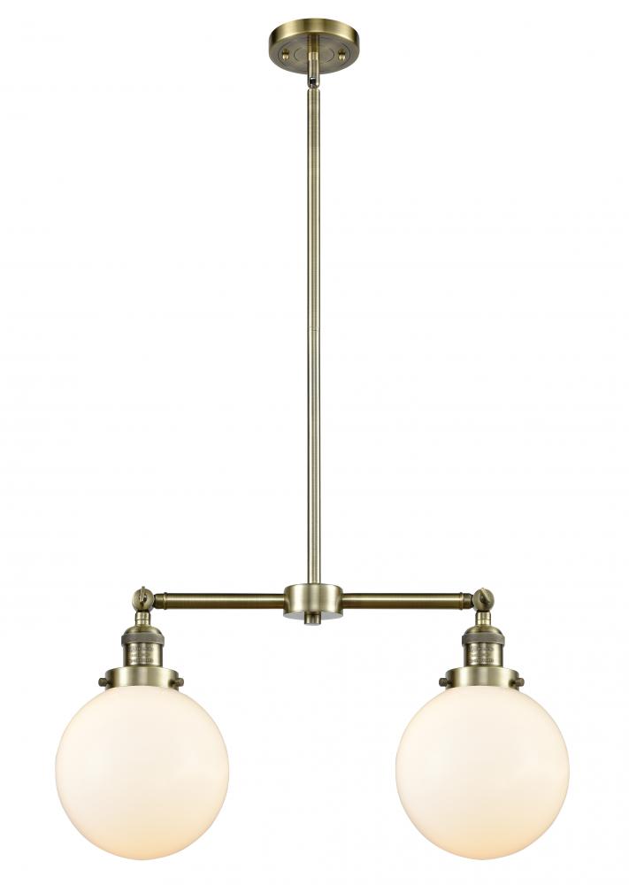 Beacon - 2 Light - 25 inch - Antique Brass - Stem Hung - Adjustable Island Light