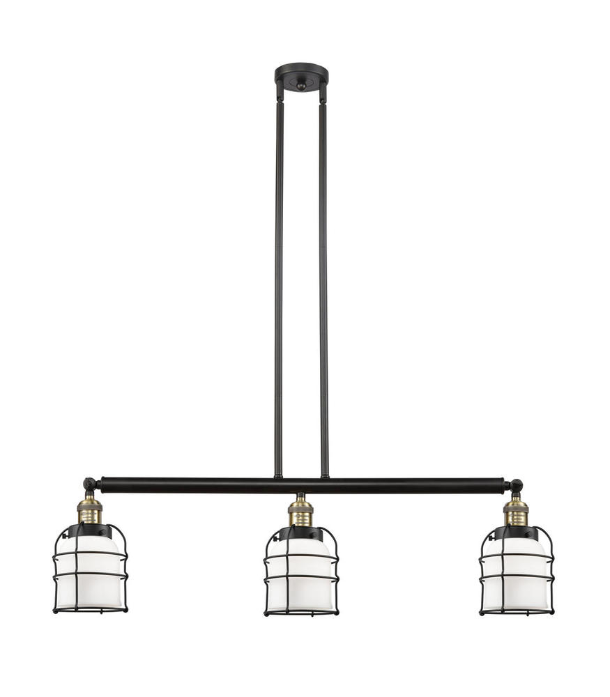 Bell Cage - 3 Light - 39 inch - Black Antique Brass - Stem Hung - Adjustable Island Light
