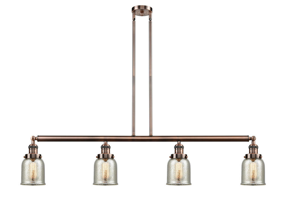 Bell - 4 Light - 50 inch - Antique Copper - Stem Hung - Island Light