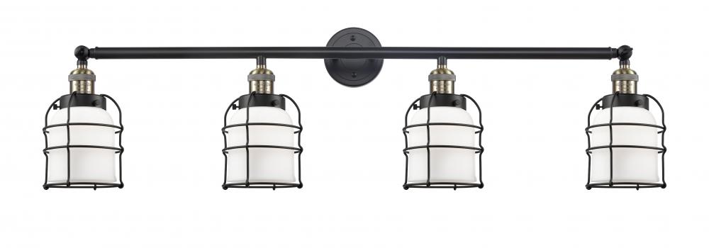 Bell Cage - 4 Light - 42 inch - Black Antique Brass - Adjustable Bath Vanity Light