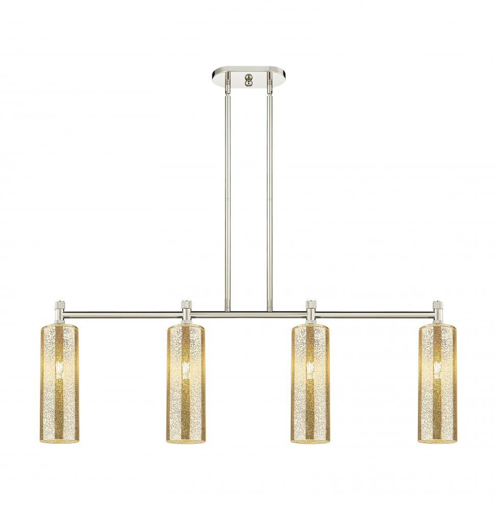 Crown Point - 4 Light - 44 inch - Polished Nickel - Island Light