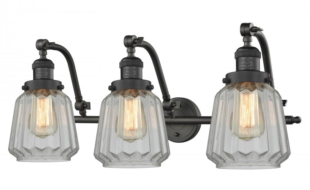 Chatham - 3 Light - 28 inch - Oil Rubbed Bronze - Adjustable Bath Vanity Light