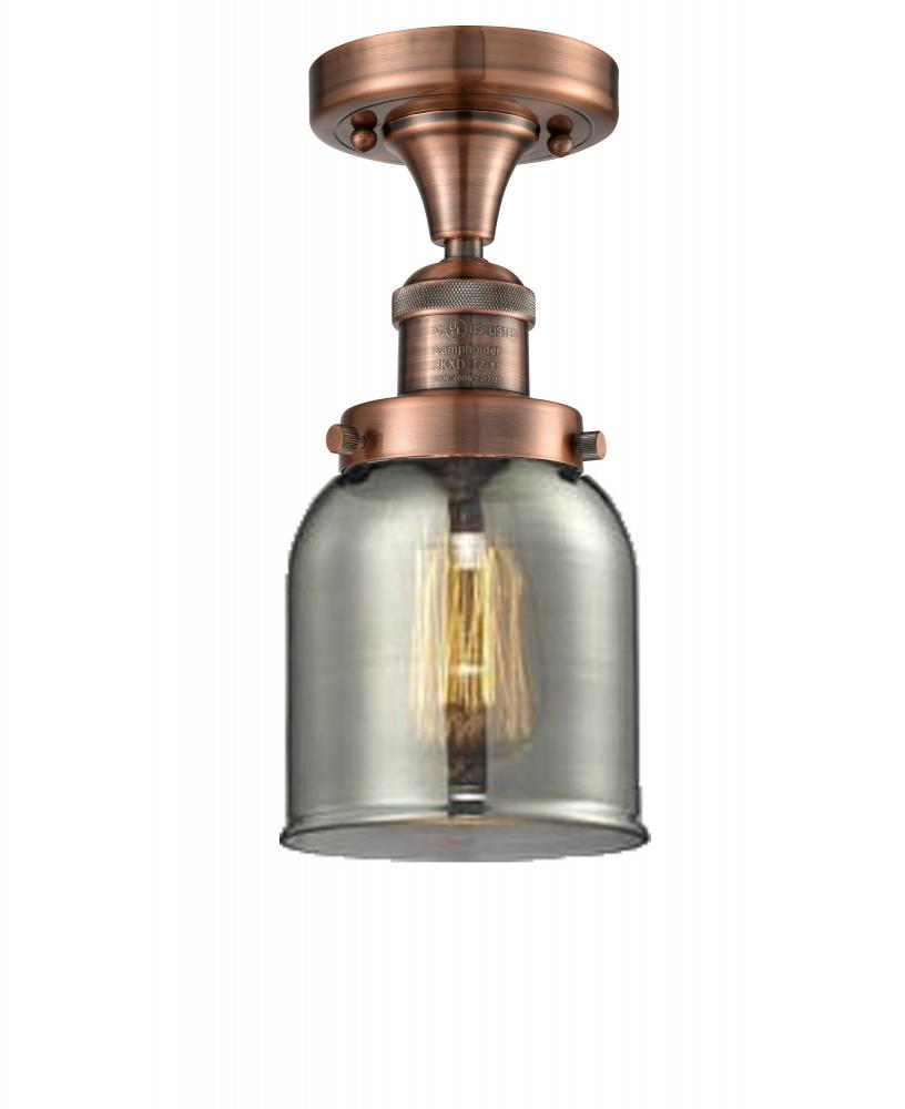 Bell - 1 Light - 5 inch - Antique Copper - Semi-Flush Mount
