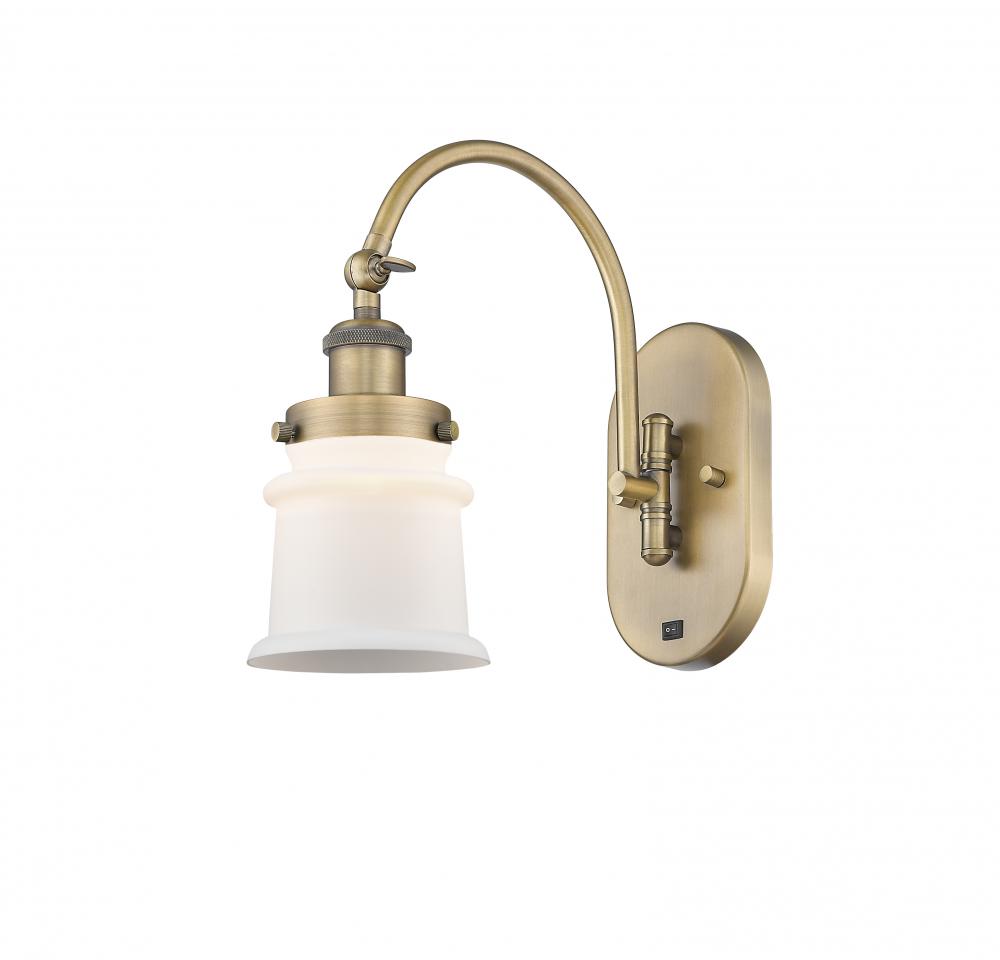Canton - 1 Light - 7 inch - Brushed Brass - Adjustable Swing Arm