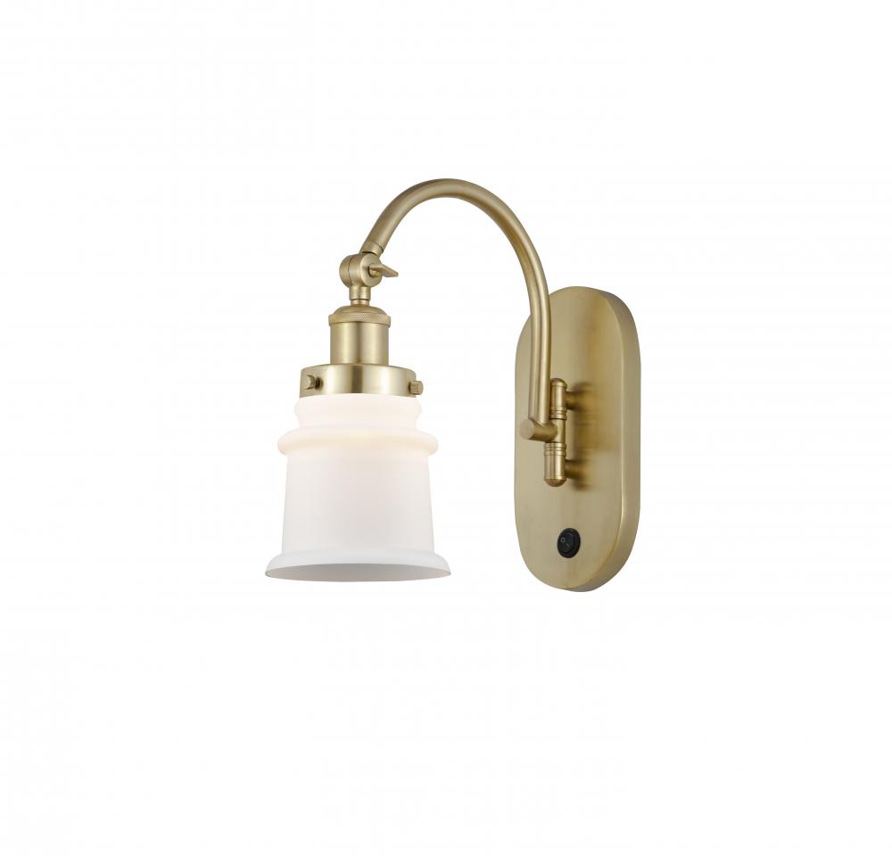 Canton - 1 Light - 7 inch - Satin Gold - Adjustable Swing Arm