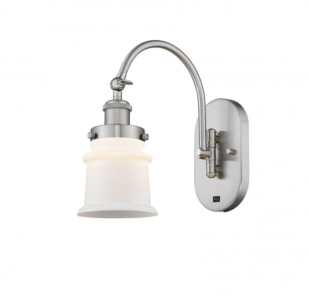 Canton - 1 Light - 7 inch - Brushed Satin Nickel - Adjustable Swing Arm