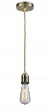 Innovations Lighting 100AB-10RE-0AB - Whitney - 1 Light - 2 inch - Antique Brass - Cord hung - Mini Pendant