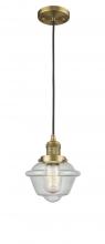 Innovations Lighting 201C-BB-G534 - Oxford - 1 Light - 7 inch - Brushed Brass - Cord hung - Mini Pendant