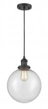 Innovations Lighting 201C-BK-G204-10 - Beacon - 1 Light - 10 inch - Matte Black - Cord hung - Mini Pendant
