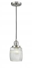 Innovations Lighting 201C-SN-G302 - Colton - 1 Light - 6 inch - Brushed Satin Nickel - Cord hung - Mini Pendant