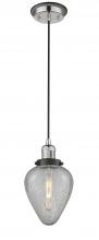 Innovations Lighting 201CBP-PNBK-G165 - Geneseo - 1 Light - 7 inch - Polished Nickel - Cord hung - Mini Pendant