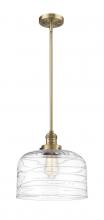 Innovations Lighting 201S-BB-G713-L - Bell - 1 Light - 12 inch - Brushed Brass - Stem Hung - Mini Pendant