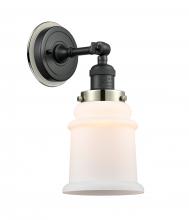 Innovations Lighting 203BK-BPPN-HRPN-G181 - Canton - 1 Light - 7 inch - Matte Black - Sconce