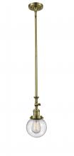 Innovations Lighting 206-AB-G204-6 - Beacon - 1 Light - 6 inch - Antique Brass - Stem Hung - Mini Pendant