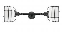 Innovations Lighting 208L-BK-G71-CE - Bell Cage - 2 Light - 9 inch - Matte Black - Adjustable Bath Vanity Light