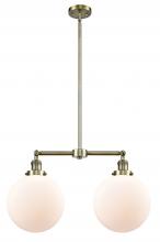 Innovations Lighting 209-AB-G201-10 - Beacon - 2 Light - 25 inch - Antique Brass - Stem Hung - Adjustable Island Light