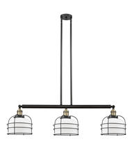 Innovations Lighting 213-BAB-G71-CE - Bell Cage - 3 Light - 42 inch - Black Antique Brass - Stem Hung - Adjustable Island Light