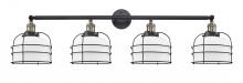 Innovations Lighting 215-BAB-G71-CE - Bell Cage - 4 Light - 44 inch - Black Antique Brass - Adjustable Bath Vanity Light