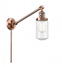Innovations Lighting 237-AC-G314 - Dover - 1 Light - 5 inch - Antique Copper - Swing Arm