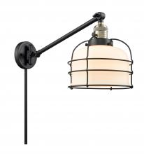 Innovations Lighting 237-BAB-G71-CE - Bell Cage - 1 Light - 8 inch - Black Antique Brass -Adjustable Swing Arm