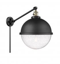 Innovations Lighting 237-BAB-HFS-124-BK - Hampden - 1 Light - 13 inch - Black Antique Brass -Adjustable Swing Arm