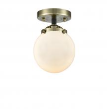 Innovations Lighting 284-1C-BAB-G201-6 - Beacon - 1 Light - 6 inch - Black Antique Brass - Semi-Flush Mount