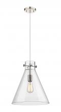 Innovations Lighting 410-1PL-PN-G411-14CL - Newton Cone - 1 Light - 14 inch - Polished Nickel - Cord hung - Pendant