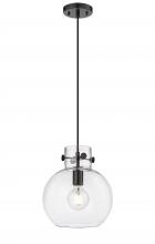 Innovations Lighting 410-1PM-BK-G410-10CL - Newton Sphere - 1 Light - 10 inch - Matte Black - Cord hung - Pendant