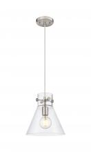 Innovations Lighting 410-1PM-SN-G411-10CL - Newton Cone - 1 Light - 10 inch - Satin Nickel - Cord hung - Pendant