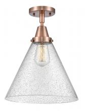 Innovations Lighting 447-1C-AC-G44-L - Cone - 1 Light - 12 inch - Antique Copper - Flush Mount