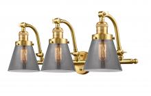 Innovations Lighting 515-3W-SG-G63 - Cone - 3 Light - 28 inch - Satin Gold - Bath Vanity Light