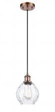 Innovations Lighting 516-1P-AC-G362 - Waverly - 1 Light - 6 inch - Antique Copper - Cord hung - Mini Pendant