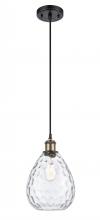 Innovations Lighting 516-1P-BAB-G372 - Waverly - 1 Light - 8 inch - Black Antique Brass - Cord hung - Mini Pendant