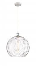 Innovations Lighting 516-1P-WPC-G1215-14 - Athens Water Glass - 1 Light - 13 inch - White Polished Chrome - Cord hung - Pendant