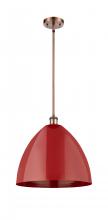 Innovations Lighting 516-1S-AC-MBD-16-RD - Plymouth - 1 Light - 16 inch - Antique Copper - Pendant