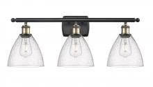 Innovations Lighting 516-3W-BAB-GBD-754 - Bristol - 3 Light - 28 inch - Black Antique Brass - Bath Vanity Light
