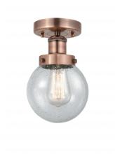 Innovations Lighting 616-1F-AC-G204-6 - Beacon - 1 Light - 6 inch - Antique Copper - Semi-Flush Mount