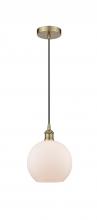 Innovations Lighting 616-1P-AB-G121-8 - Athens - 1 Light - 8 inch - Antique Brass - Cord hung - Mini Pendant