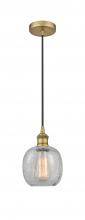 Innovations Lighting 616-1P-BB-G105 - Belfast - 1 Light - 6 inch - Brushed Brass - Cord hung - Mini Pendant
