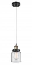 Innovations Lighting 916-1P-BAB-G52 - Bell - 1 Light - 5 inch - Black Antique Brass - Cord hung - Mini Pendant
