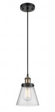 Innovations Lighting 916-1P-BAB-G64 - Cone - 1 Light - 6 inch - Black Antique Brass - Cord hung - Mini Pendant