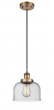 Innovations Lighting 916-1P-BB-G74 - Bell - 1 Light - 8 inch - Brushed Brass - Cord hung - Mini Pendant