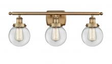 Innovations Lighting 916-3W-BB-G202-6 - Beacon - 3 Light - 26 inch - Brushed Brass - Bath Vanity Light