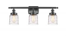 Innovations Lighting 916-3W-BK-G513 - Bell - 3 Light - 26 inch - Matte Black - Bath Vanity Light