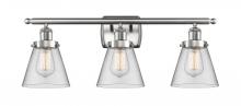 Innovations Lighting 916-3W-SN-G62 - Cone - 3 Light - 26 inch - Brushed Satin Nickel - Bath Vanity Light