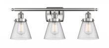 Innovations Lighting 916-3W-SN-G64 - Cone - 3 Light - 26 inch - Brushed Satin Nickel - Bath Vanity Light