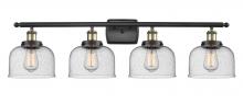 Innovations Lighting 916-4W-BAB-G74 - Bell - 4 Light - 38 inch - Black Antique Brass - Bath Vanity Light