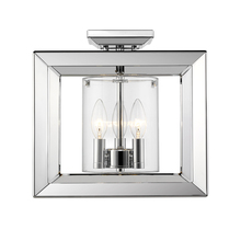 Golden 2074-SF12 CH-CLR - Smyth Semi-Flush (Low Profile) (Chrome & Clear Glass)