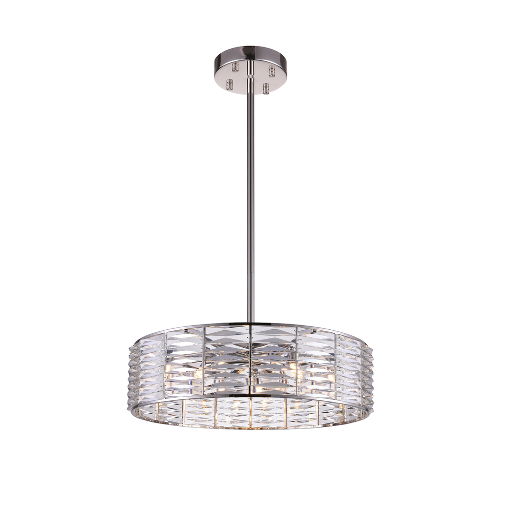 Squill 12 Light Down Chandelier With Polished Nickel Finish