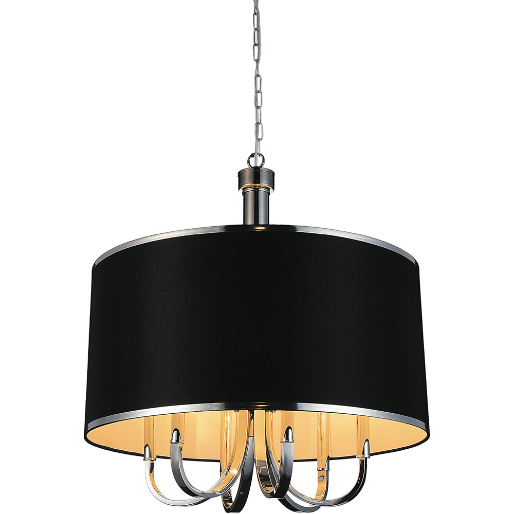 Orchid 6 Light Drum Shade Chandelier With Chrome Finish